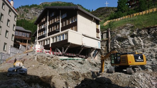 Stützkonstruktion für das Schulhaus Walka III